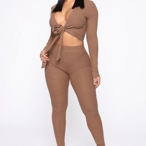 Fashion Nova Grace Sweater Set- Mocha